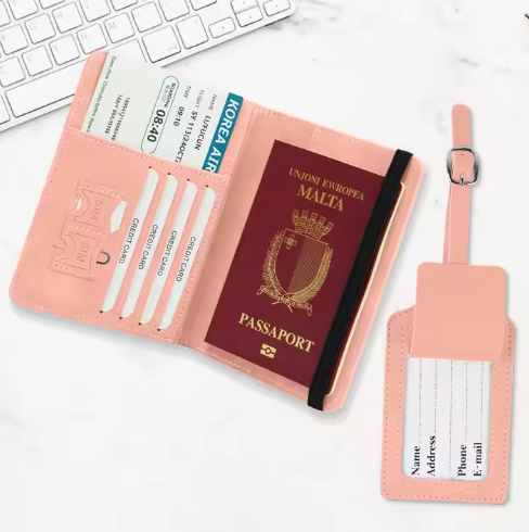 Fundas de Pasaporte y Etiqueta de Equipaje regalos corporativos