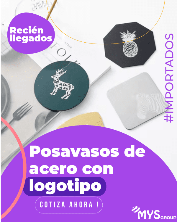 Posavasos de acero con logotipo personalizado - Imagen 2